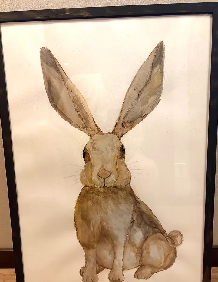 Original Watercolor Hare Painting — photo 1 of 2