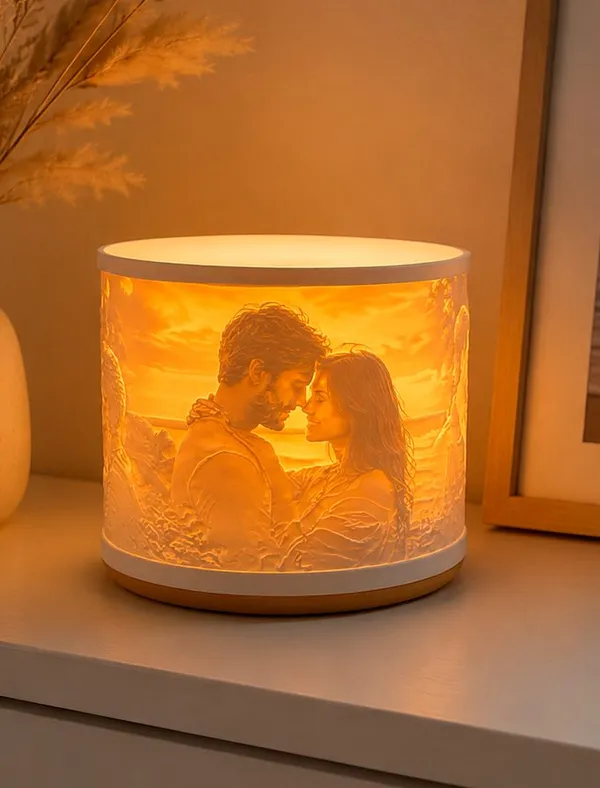 Lithophane Cylinder Lamp