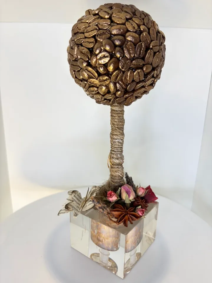 Handmade Coffee Bean Topiary Tree — photo 1 of 4