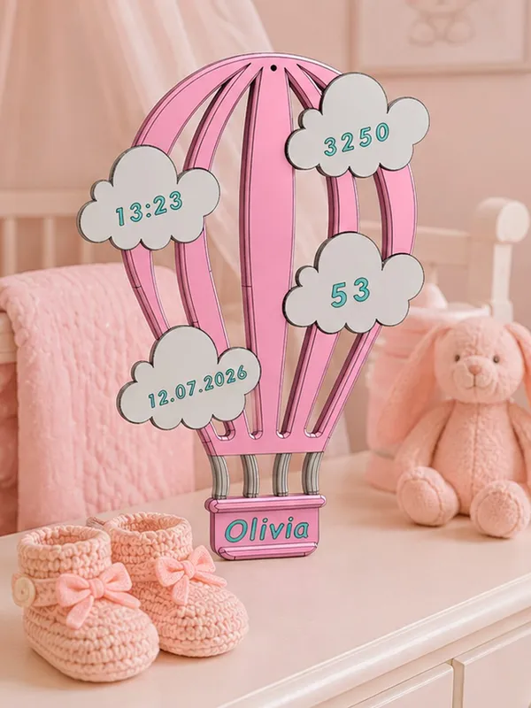 Birth Announcement Balloon — Girl