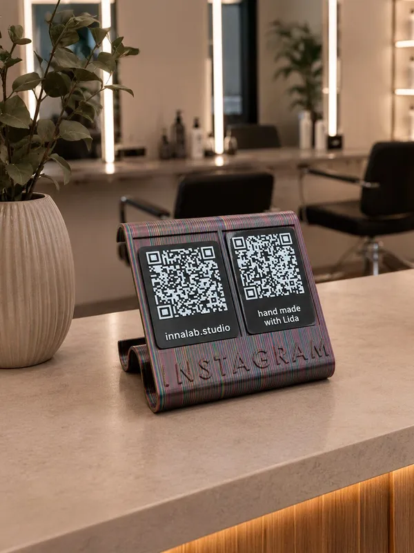 Two-Code QR Stand