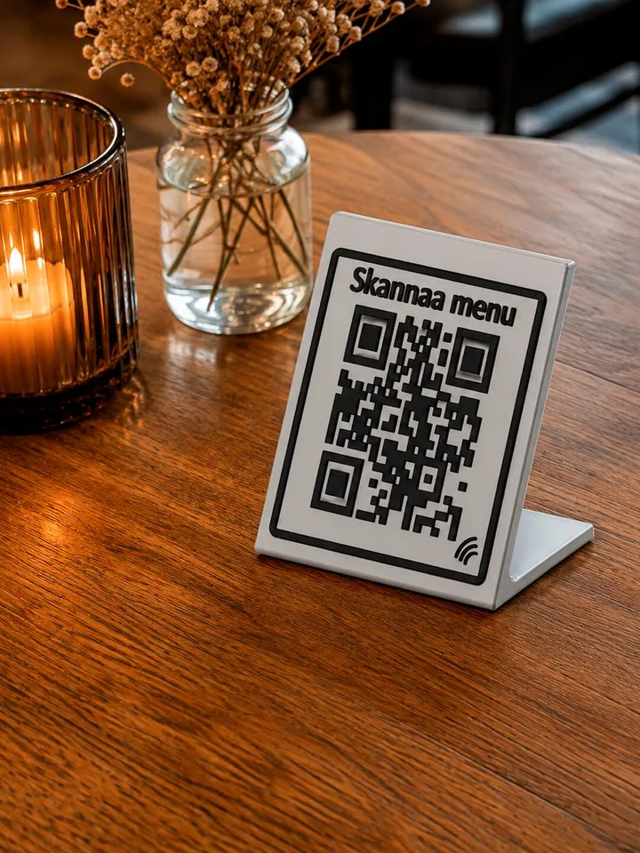 L-Shaped Menu Stand · QR + NFC — photo 1 of 1