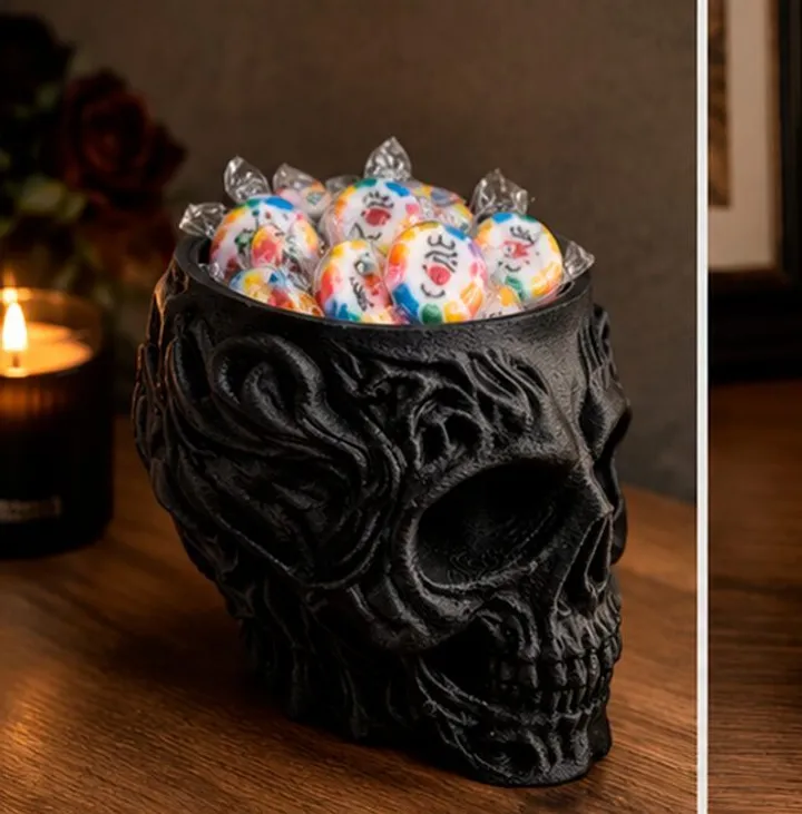 Flaming Skull Planter & Pen Holder — photo 1 of 6